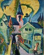 Ernst Ludwig Kirchner Konigstein with red church oil painting